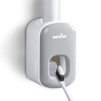 Диспенсер для зубної пасти клейкий MVM BP-24 біло сірий