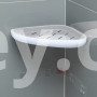Полиця кутова клейка MVM BP-26 біло-сіра