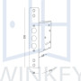 Замок для дверей врезной HORST HR-03S BS65мм 5 KL
