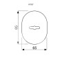Накладка замка дверей DISEC KT037 MATRIX OVAL бронза сатин