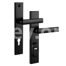 Ручка дверна ROSTEX R1/R4 R 804 PLATE 85мм чорна 38-55мм комплект