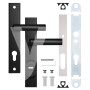 Ручка дверна ROSTEX R1/R4 R 804 PLATE 85мм чорна 38-55мм комплект