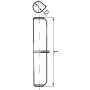 Петля дверна приварна IBFM 414/A з підшипником 100/14 мм