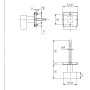 Ручка-кноб ROSTEX H-53 SQUARE матова нержавіюча сталь