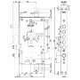 Замок дверний MOTTURA 84995S28Q 5 65*85 мм