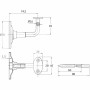Кронштейн для перил сталевий AMIG Мод.24 чорний Ø70x75x45 мм