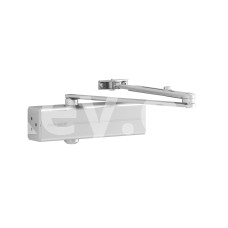 Доводчик дверний ASSA ABLOY DC140 з фіксацією срібло