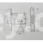 Замок для дверей врізний TRION CY-814 5 KL