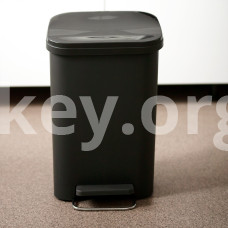 Відро для сміття MVM BIN-13 12L антрацит з кришкою та педаллю