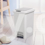 Відро для сміття MVM BIN-01 10L сіре з кришкою та педаллю
