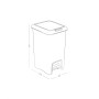 Відро для сміття MVM BIN-01 10L сіре з кришкою та педаллю