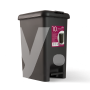 Відро для сміття MVM BIN-01 20L антрацит з кришкою та педаллю