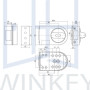 Замок дверний накладний GERDA ZN100 (BS50-60мм) графіт 3 ключа