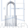 Замок навесной ABLOY PL330 PROTEC2 TA77BB SERVICE NR_shackle 50мм 8мм BOX