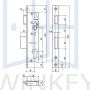 Замок для алюминиевых дверей Stublina 3022.00 30/85 мм с защелкой