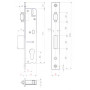 Замок дверний Stublina 3032.00 35/85 мм для алюмінію з роликом