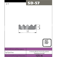 Ущільнювач самоклеючий Stomil Sanok SD-57 12х3 чорний 125м