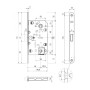 Магнітний Замок для міжкімнатних дверей MAGNET 96mm TRION CX 410B-S Black