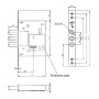 Замок врізний MUL-T-LOCK LEVER 257 BS60 мм