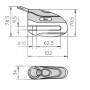 Замок VIRO MOTO HAMMER STAINLESS STEEL