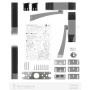 Комплект антипаніка накладна TESA GLOBAL 1S SILVER/BLACK 900мм 9x9мм
