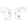 Ручка зовнішня накладна TESA MODULAR VECTOR 72 мм Black