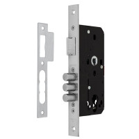 Замок дверний врізний SANTOS 990SS 55/90 матовий хром
