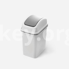 Відро для сміття MVM BIN-12 10L сіре з кришкою