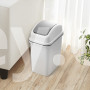 Відро для сміття MVM BIN-12 10L сіре з кришкою