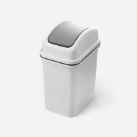Відро для сміття MVM BIN-12 15L сіре з кришкою