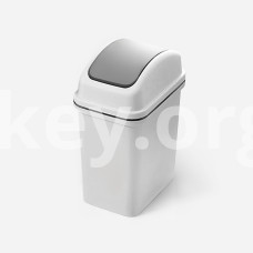 Відро для сміття MVM BIN-12 15L сіре з кришкою