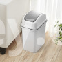 Відро для сміття MVM BIN-12 15L сіре з кришкою