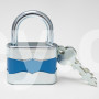Замок навісний TOKOZ DUPLO 45 2KEY Blue 25мм 5.6мм