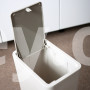 Відро для сміття MVM BIN-14 12L сіре з кришкою